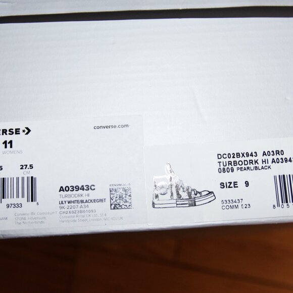 BNWT SS24 RICK OWENS DRKSHDW x CONVERSE TURBODRK SNEAKERS 7 & 8 & 9 - Picture 9 of 13